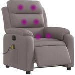 vidaXL Massagesessel Elektrisch Taupe Stoff 3204976