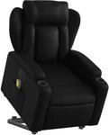 vidaXL Massagesessel mit Aufstehhilfe Elektrisch Schwarz Kunstleder Modell 5