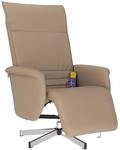 vidaXL Massagesessel mit Fu&szlig;teil Cappuccino-Braun Kunstleder Modell 2