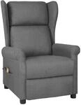 vidaXL Massagesessel Hellgrau Stoff Modell 34