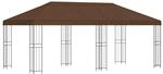 vidaXL Pavillon mit Seitenw&auml;nden 6 x 3 m Braun Polyester und Stahl 190 3375993
