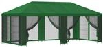 vidaXL Pavillon mit Seitenw&auml;nden 6 x 3 m Gr&uuml;n Polyester und Stahl 190 3376023