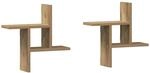 vidaXL Wandregale 2 Stk Artisan-Eiche 38x12x38 cm Holzwerkstoff 853253