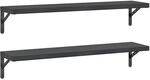 vidaXL Wandregale 2 Stk 100x23,5 cm Schwarz Edelstahl 3214513