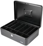 HMF 22036-02 Geldkassette Individueller Facheinteilung 36 x 25 x 11 cm Schwarz