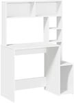 vidaXL Schreibtisch mit Regal Wei&szlig; 100x45x140 cm Holzwerkstoff 860436