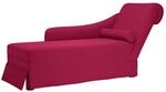 vidaXL Chaiselongue mit Nackenrolle und Rechter Armlehne Weinrot Samt 4009786