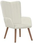 vidaXL Relaxsessel Cremewei&szlig; Samt 327664