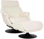 MCW Relaxsessel mit Hocker K99 Creme-Wei&szlig;