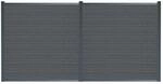 Home Deluxe WPC-Sichtschutzzaun Callado Premium 2 Elemente 185x 253 cm Anthrazit