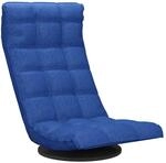 vidaXL Bodenstuhl Drehbar Blau Stoff 336578