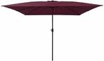vidaXL Gartenparasol Rot und Schwarz 295 x 295 x 245 cm 42003656