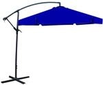 DELUKE Ampelschirm CALLI &Oslash; 300cm 6-Eckig Blau Polyester Sonnenschirm mit St&auml;nder