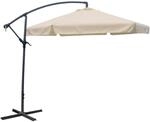 DELUKE Ampelschirm CALLI &Oslash; 300cm 6-Eckig Creme Polyester Sonnenschirm mit St&auml;nder