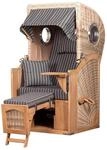 bene,iving Strandkorb Komplettset Ammersee Single Teak Bullauge PE Shell Modell...