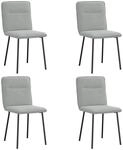 vidaXL Esszimmerst&uuml;hle 4 Stk Hellgrau Samt 3315309