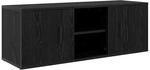 vidaXL TV-Schrank Schwarz Eichen-Optik 100 x 31,5 x 35 cm 881158