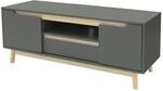 ML-Design TV-Schrank 120x40x46cm Gr&uuml;n-Natur mit 2 T&uuml;ren f&uuml;r Fernseher bis...