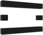 vidaXL TV-Schrankset 8-Tlg Schwarz Eichen-Optik Holzwerkstoff 3332586