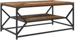 vidaXL Couchtisch Altholz 90 x 50 x 40 cm Ingenieurholz und Stahl 868235
