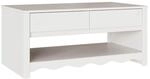 vidaXL Couchtisch Drammen Wei&szlig; 99 x 55 x 45 cm Massivholz Kiefer 42003045