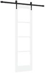 vidaXL Schiebet&uuml;r ORKDAL Wei&szlig; 61 x 198,5 cm Massivholz Kiefer und Glas 3332434