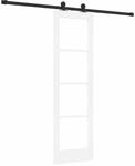 vidaXL Schiebet&uuml;r ORKDAL Wei&szlig; und Schwarz 61 x 198,5 cm 3332014