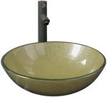 vidaXL Badezimmer Waschbecken mit Wasserhahn und Ablaufgarnitur Gold 3098462