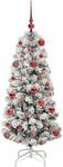 vidaXL K&uuml;nstlicher Klappbarer Weihnachtsbaum Gr&uuml;n und Wei&szlig; 120 cm 3395577