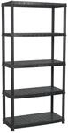 vidaXL Lagerregal 5-Tier Schwarz 91,5x45,7x185 cm Kunststoff 147686