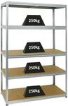 PROREGAL Schwerlastregal Big Elephant M HxBxT 180 x 120 x 60 cm Fachlast 250 kg