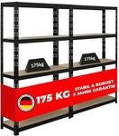 PROREGAL Mega Deal 2x Schwerlastregal APOLLO HxBxT 150 x 90 x 30 cm Fachlast...