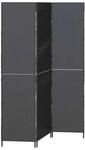 vidaXL Raumteiler Schwarz 146 x 180 cm Poly-Rattan 42003668