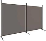 vidaXL 2 Tlg Paravent Anthrazit 348x180 cm Stoff 350276