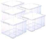 BigDean 5x Stabile Kunststoffbox ohne Deckel Eurobox Dreh Stapelbar 44x35x24cm...