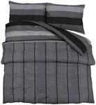 vidaXL Bettw&auml;sche-Set Dunkelgrau 135x200 cm Baumwolle 136424