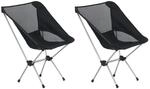 vidaXL Klappbare Campingst&uuml;hle 2 Stk mit Tragetasche 54x50x65 cm Alu 47797