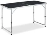 Relaxdays Campingtisch Aluminium MDF Kunststoff Silber Grau Klappbar