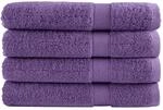 vidaXL Premium-Saunat&uuml;cher 4 Stk Lila 80x200cm 600 g/m2 100% Baumwolle