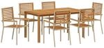 vidaXL Garten Essgruppe 7-Tlg Beige Poly Rattan 3365522