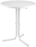 Beautissu Emma Stehtisch &Oslash;60xH71 cm Wei&szlig; Stahl