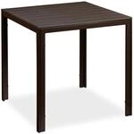 Relaxdays Gartentisch Stahl Kunststoff Braun Wetterfest Pflegeleicht 74,5 cm x 77,5