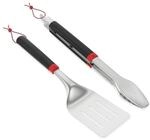 Weber Grillbesteck-Set Silber-Schwarz 2-teilig