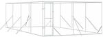 vidaXL Outdoor-Hundezwinger Silbern 4x8x2 m Verzinkter Stahl 3190456