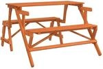 vidaXL Picknicktisch mit B&auml;nken 2-in-1 Massivholz Tanne 4008992