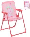 Relaxdays Kinder Klappstuhl Polyester Eisen Bunt Einhorn Klappbar Rutschfest 51,5 cm