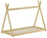 Erst-Holz Kinderbett Spielbett Tipi Bett 90 x 200 cm Kiefer Massiv Modell 27 Rollrost