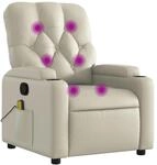 vidaXL Massagesessel Creme Kunstleder Modell 9