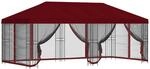 vidaXL Pavillon mit Seitenw&auml;nden 6 x 3 m Bordeauxrot 3376004