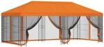 vidaXL Pavillon mit Seitenw&auml;nden 6 x 3 m Orange Polyester und Stahl 3376002